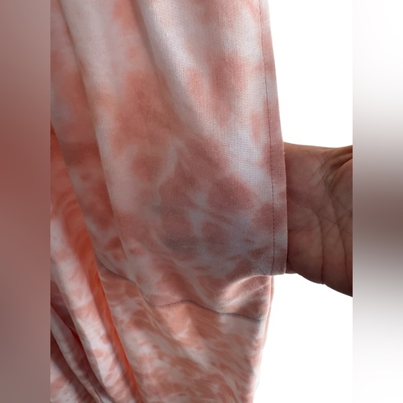 SLEEP CHIC “Mommy & Me” Tie-dye Romper in Pinkish-Orange/White Size XL — COMFY! - Picture 7 of 9